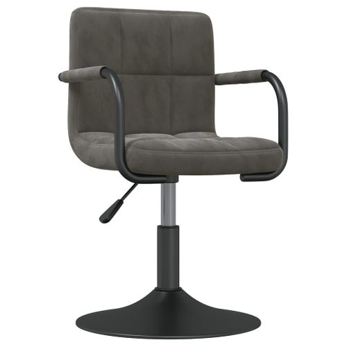Chaises Pivotantes À Manger Lot De 2 Gris Foncé Velours