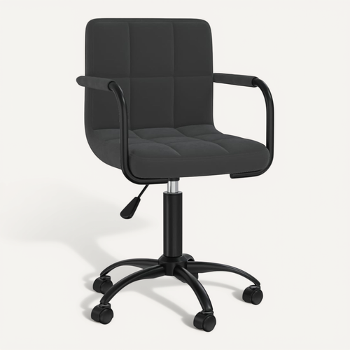 Chaise Pivotante De Bureau Noir Velours