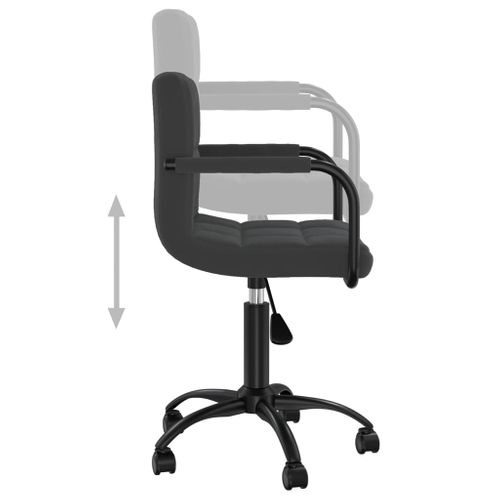 Chaise Pivotante De Bureau Noir Velours