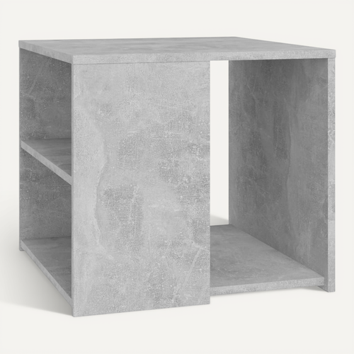 Table D'appoint 50x50x45 Cm Bois Contreplaqué Gris Béton Table D'appoint Facile À Nettoyer