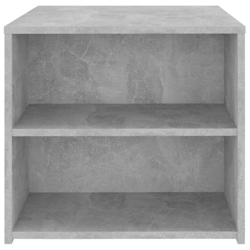 Table D'appoint 50x50x45 Cm Bois Contreplaqué Gris Béton Table D'appoint Facile À Nettoyer