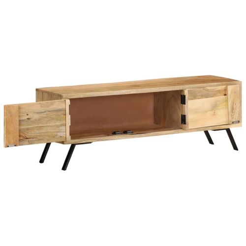 Meuble TV 110x30x40 Cm Bois Massif De Manguier