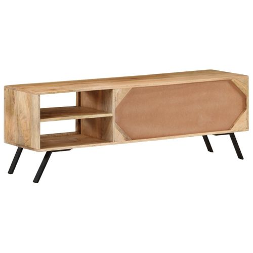 Meuble TV 110x30x40 Cm Bois Massif De Manguier
