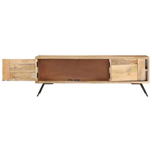 Meuble TV 110x30x40 Cm Bois Massif De Manguier