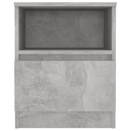 Table De Chevet Gris Béton 40x40x50 Cm Aggloméré