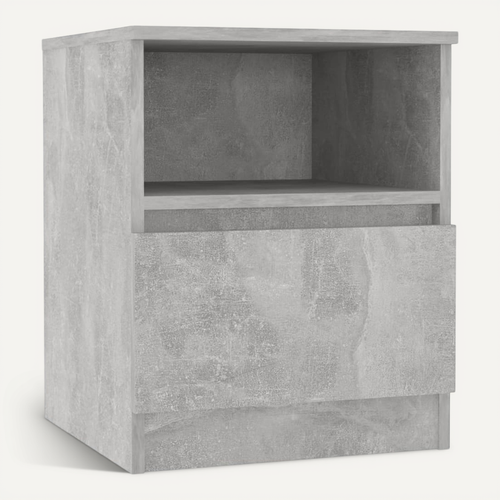 Table De Chevet Gris Béton 40x40x50 Cm Aggloméré