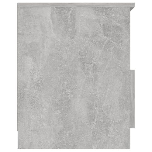 Table De Chevet Gris Béton 40x40x50 Cm Aggloméré