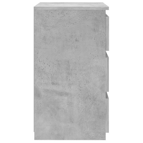 Table De Chevet Gris Béton 40x35x62,5 Cm Aggloméré