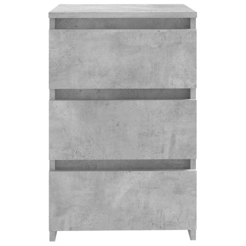 Table De Chevet Gris Béton 40x35x62,5 Cm Aggloméré