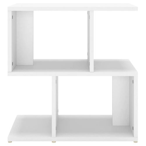 Table De Chevet Avec Compartiments Blanc 50x30x51,5 Cm Bois D'ingénierie Armoire De Nuit