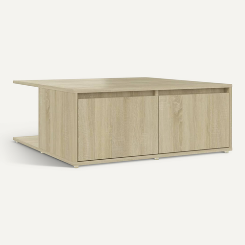Table Basse Chêne Sonoma 80x80x31 Cm Bois Contreplaqué