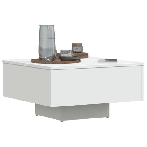 Table Basse Blanc 60x60x31,5 Cm Aggloméré