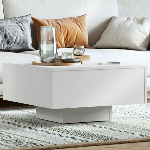 Table Basse Blanc 60x60x31,5 Cm Aggloméré