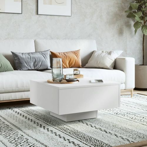 Table Basse Blanc 60x60x31,5 Cm Aggloméré