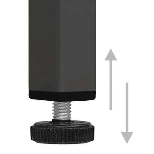 Commode 1 Pièce 3 Tiroirs Avec Niveleurs Réglables En Acier Anthracite
