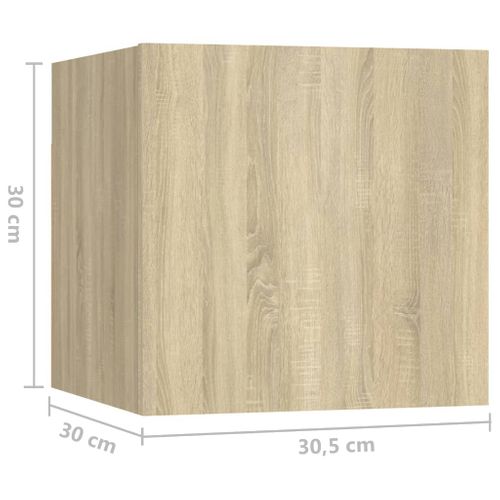 Table De Chevet Chêne Sonoma 30,5x30x30 Cm Bois Contreplaqué
