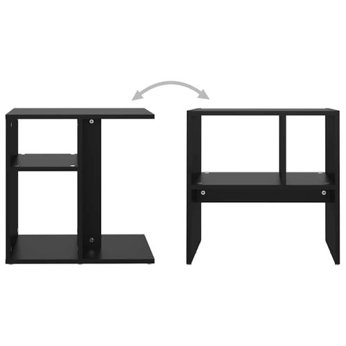 Table D'appoint Noir 50x30x50 Cm Bois D’contreplaqué