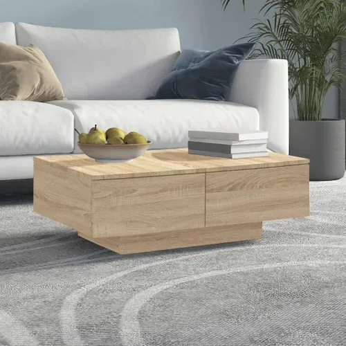 Table Basse Chêne Sonoma 90x60x31 Cm Bois Contreplaqué