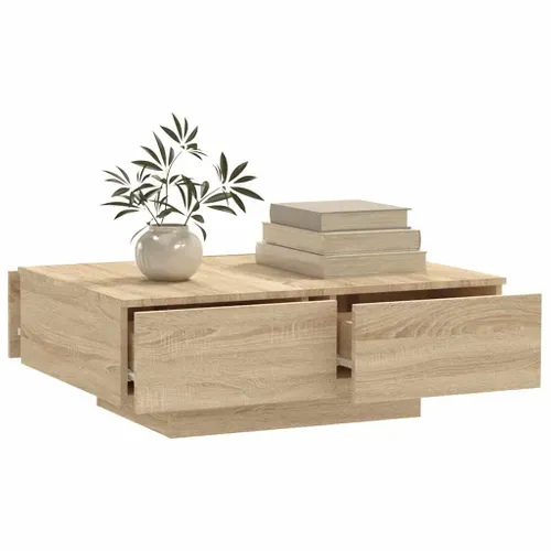 Table Basse Chêne Sonoma 90x60x31 Cm Bois Contreplaqué