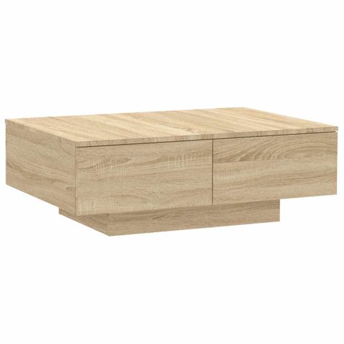 Table Basse Chêne Sonoma 90x60x31 Cm Bois Contreplaqué