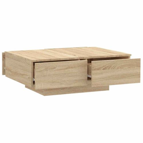 Table Basse Chêne Sonoma 90x60x31 Cm Bois Contreplaqué