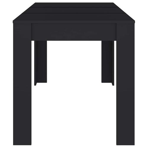 Table à Manger Rectangulaire Noir 140x74,5x76 Cm Bois D'ingénierie Dîner Repas Cuisine