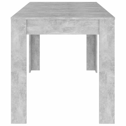 Table à Manger Rectangulaire Gris Béton 140x74,5x76 Cm Bois Contreplaqué Dîner Repas Cuisine