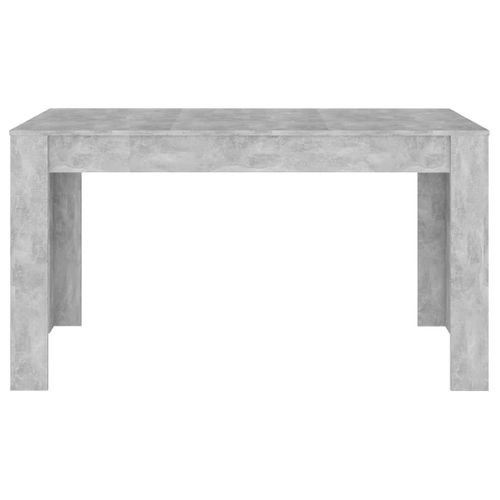 Table à Manger Rectangulaire Gris Béton 140x74,5x76 Cm Bois Contreplaqué Dîner Repas Cuisine