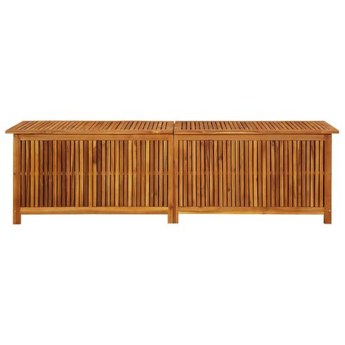 Coffre De Rangement Jardin 200x50x58 Cm Acacia Et Sac Étanche Grande Capacité De Rangement
