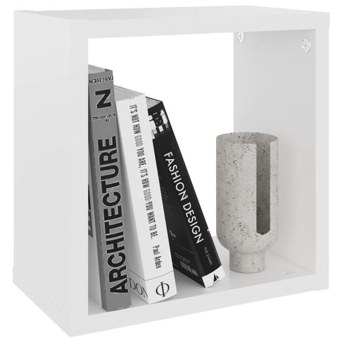 Étagères Cube Murales 4 PCs Blanc 26x15x26 Cm