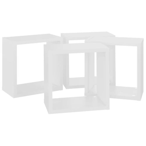 Étagères Cube Murales 4 PCs Blanc 26x15x26 Cm