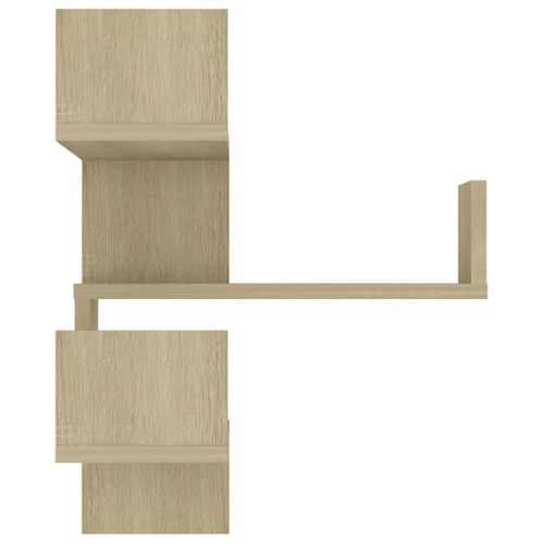 étagère D'angle Murale Chêne Sonoma 40x40x50cm Bois Contreplaqué