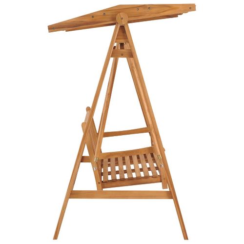 Balancelle 170 Cm Bois De Teck Massif Jardin Patio Terrasse Arrière-cour Extérieur