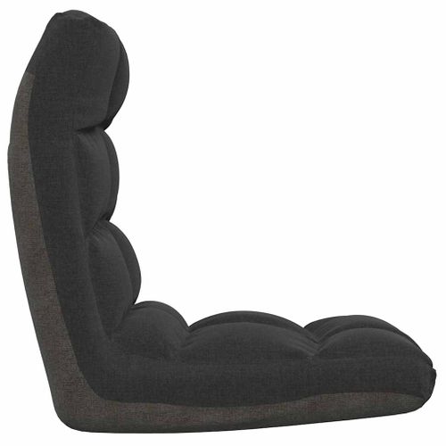 Chaise Pliable De Sol Noir Tissu