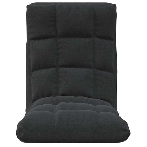 Chaise Pliable De Sol Noir Tissu