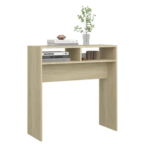 Table Console Chêne Sonoma 78x30x80 Cm Aggloméré