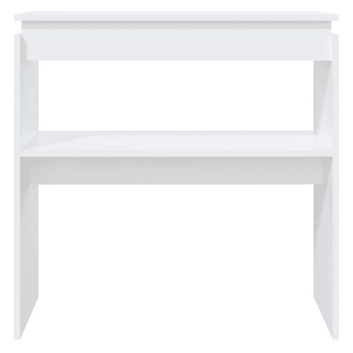 Table Console Blanc 80x30x80 Cm Bois Contreplaqué