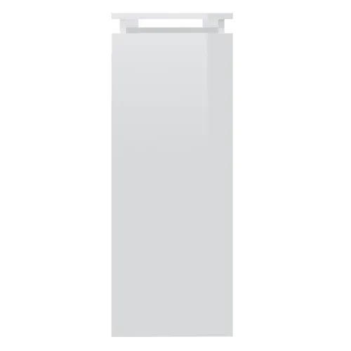 Table Console Blanc Brillant 102x30x80 Cm Aggloméré