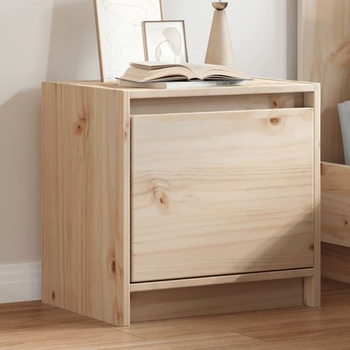 Table De Chevet 40x30,5x40 Cm Bois De Pin Massif