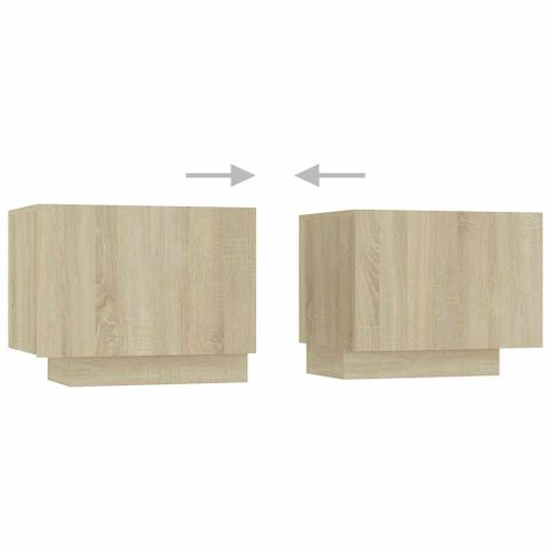 Meuble TV Avec Lumières LED Chêne Sonoma 180x35x40 Cm