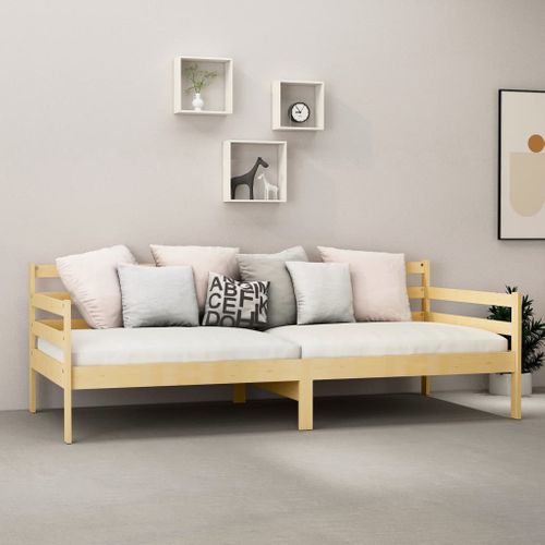 Lit Bois De Pin Massif 90x200 Cm