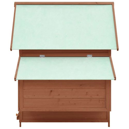 Poulailler Avec Plateau Amovible Boîtes à Nids Moka Blanc 150x96x110 Cm Bois De Sapin Solide