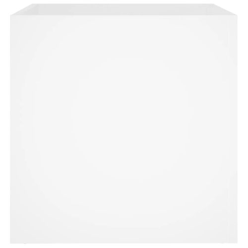 Jardinière Blanc 40x40x40 Cm Bois Contreplaqué
