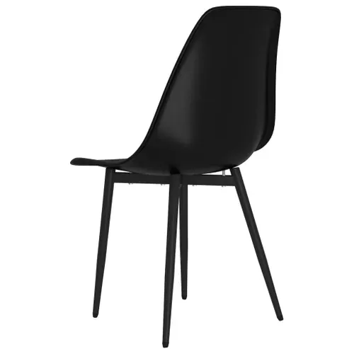 Chaises à Manger Lot De 4 Noir Pp Sièges De Cuisine Chaises à Dîner Repas Meuble Intérieur