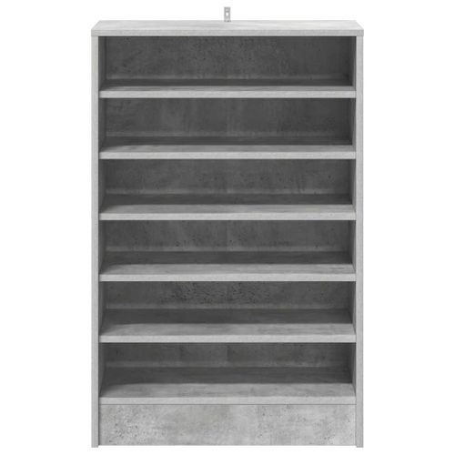 Armoire à Chaussures Gris Béton 60x35x92 Cm Bois D’contreplaqué