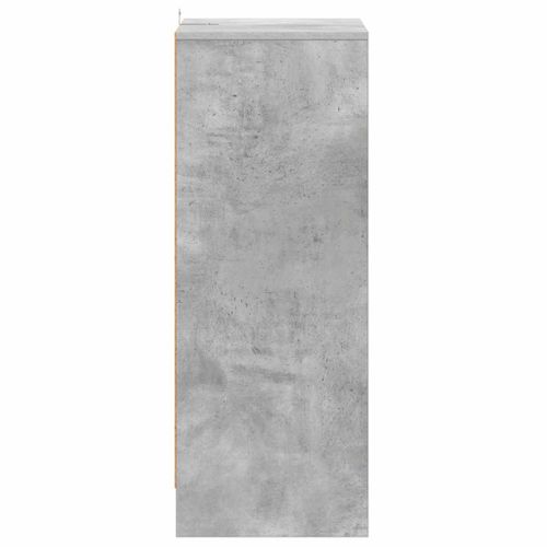 Armoire à Chaussures Gris Béton 60x35x92 Cm Bois D’contreplaqué