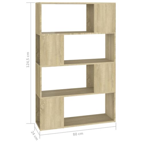 Etagère/séparateur De Pièce Chêne Sonoma 80x24x124,5 Cm