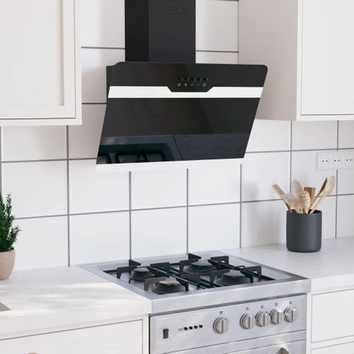 Hotte Murale 60 Cm Acier Et Verre Trempé Noir