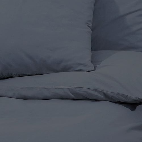 Ensemble De Housse De Couette Anthracite 220x240 Cm Coton