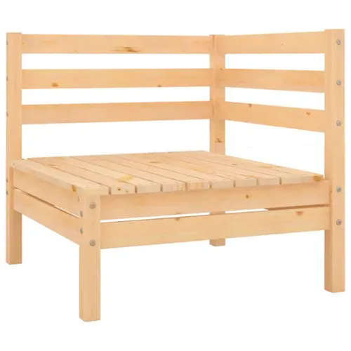 Ensemble De Salon De Jardin 4 Pièces En Bois Massif De Pin Rustique Modulaire